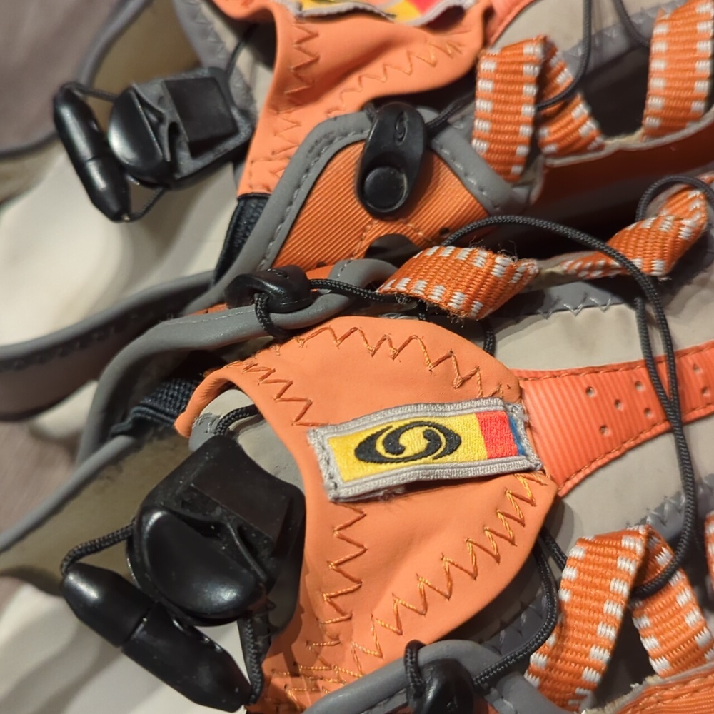 Men's Salomon Tech Revo Sport Sandals in Orange & Gray - Size 13 - Picture 6 of 10